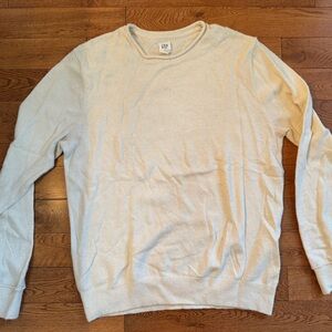 GAP Men's Off-White Crewneck Sweater